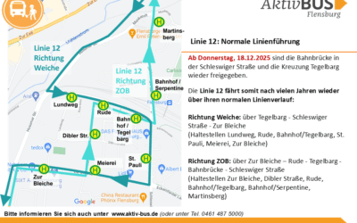 Linien 12, 14, N3: Aufhebung der Sperrung der Bahnbrücke / Tegelbarg ab 18.12.2025