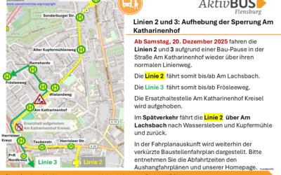 Linien 2, 3: Freigabe Am Katharinenhof ab 20.12.2025